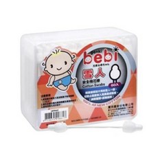 genki bebi 元氣寶寶 雪人安全棉花棒, 60支, 1罐