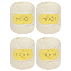 Silbaram Little Mochi 毛線, 01 象牙白, 4個