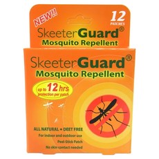 Skeeter Guard 12hr長效防蚊大貼片 30包 天然DEET Free 直徑4cm 台灣製造, 1盒