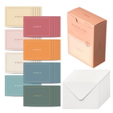 walgadaks 橫線便條紙 40入+信封袋 20入, 隨機顏色, 1組