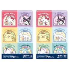 韓國 ITC 三麗鷗明星 日常迷你天然紙漿面紙 2層, 250張, 12個