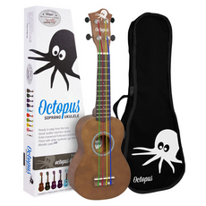 章魚彩色琴弦烏克麗麗 棕色, 高音