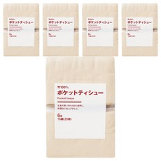MUJI 無印良品 袖珍面紙 竹漿材質 無螢光劑 輕巧便攜, 6包, 5組