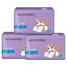 secretday Love蝶翼型夜用衛生棉 36cm, 10片, 3包