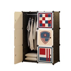 가팡 북유럽 빈티지 틈새 옷장, 블랙