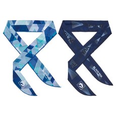 BLACK YAK 涼感圍巾, 海軍藍+天藍色