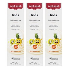 red seal 紅印 無氟兒童牙膏, 70g, 3條
