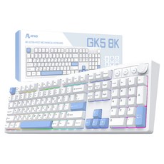 에이투 풀배열 게이밍 유선 키보드 오테뮤 그레이축, 화이트스카이, GK5 8K, 제조사축 화이트스카이, GK5 8K, 제조사축