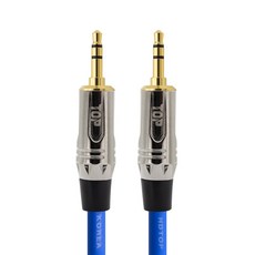 HDtop 金屬 3.5 立體聲 AUX 音源線 10m, 藍色, 1個, HT-TP3703