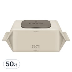 브라운라이프 그레이지 도톰한 아기 물티슈 대용량 저자극 캡형, 50g, 100매, 50개