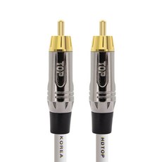 에이치디탑 RCA to RCA 케이블 3m, 메탈 화이트, 1개, HT-TP3685