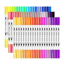 Ohuhu 雙頭水性麥克筆套組, 60色, 混合顏色, 1組