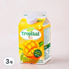 남양유업 트로피칼 망고 주스, 450ml, 3개