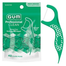 SUNSTAR 三詩達 G.U.M 專業潔淨薄荷牙線棒 #891 一次性牙線(40入), 1個, 40入