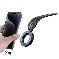 Baseus 倍思 C02 Go系列 磁吸式車用手機支架, 黑色, 2個