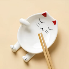 Lime Living 可愛貓咪鍋蓋烹飪工具架, 紅色, 1個