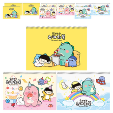 포포팬시 3000 라이노 스케치북 블루 + 핑크 + 옐로우, 8절, 30매, 4세트