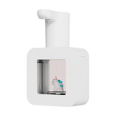 全自動泡沫感應器洗手機 附置物架牆貼, 白色獨角獸, 白色, 1個