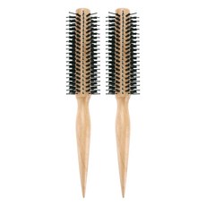 WESSEN Section混合捲髮梳, 自然木頭色, 2支