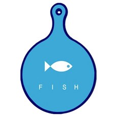 Roem Design 藍色版雙面設計圓形上菜砧板 魚藍色, 九官鳥粉紅色, 1個