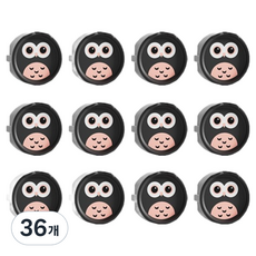 貓頭鷹插座安全蓋, 黑色, 36個