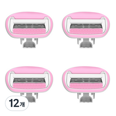 女用4層刀片美體刀替換頭, 12個, 1入