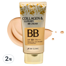 3W Clinic 膠原蛋白&奢華黃金BB霜 SPF50+ PA+++, 2個, 50ml, 單一顏色