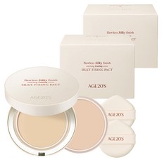 AGE20'S 絲滑定妝粉餅 14g+替換芯 14g, 21 Light Beige, 2組