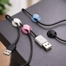 Anine 圓形黏貼式充電線整理固定器, 隨機出貨, 40個
