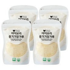 IBORI 유기농 기장가루 중기, 200g, 4개
