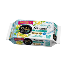 elleair 艾黎艾爾 超潔亮 廁所專用清潔抗菌濕巾補充包 隨手清潔保持廁所潔淨, 20張, 1袋