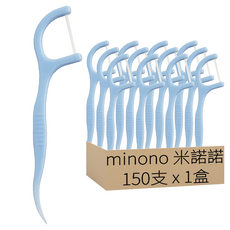 minono 米諾諾 扁線牙線棒 132350, 7cm, 150支, 1盒