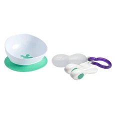 doddL 秒拾餐具 人體工學 嬰兒學習餐具組, 幼兒湯匙 + 叉子 + 攜帶盒 + 吸盤餐碗, 1組