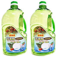 威靈頓 苦茶萃取物洗潔精, Dish Washing Liquid, 植物配方, 3kg, 2瓶