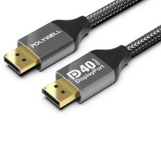 POLYWELL 寶利威爾 DP40 16K鋁合金編織線 8K60 4K240 PW15-W46-K120, 2m, 1條