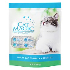 CAT MAGIC 魔淨貓 貓砂 除臭 低粉塵 緊密結塊 天然鈉基膨潤土 多貓適用配方, 淡洋甘菊味, 6.35kg, 1包