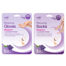 Epielle 滋養放鬆手足膜套裝, 退黑激素+薰衣草提取物, 深層滋潤乾燥粗糙皮膚, 1組