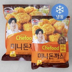 쉐푸드 미니돈까스 870g + 380g (냉동), 1.25kg, 1세트