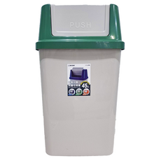 KEYWAY 聯府 巴黎分類附蓋垃圾桶 CV-451 45L, 綠色
