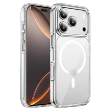 無品牌 iPhone 空壓保護殼套 手機殼 iPhone 17 Pro 6.3吋 Magsafe 極抗黃 防摔 透明