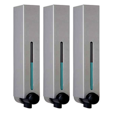 浴室皂液器, 銀, 3個