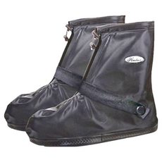 iMiTU 米圖 全方位短筒防水雨鞋套，安全防滑，加厚鞋底, L(28.5cm), 時尚黑