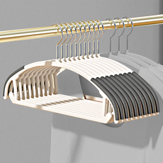 엣지프로 어깨뿔 방지 논슬립 플라스틱 와이드 니트 옷걸이, 그레이, 10개
