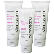DermasaQ 柔軟潔面乳, 200ml, 3個
