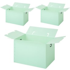 코멧 테이프 없이 조립하는 편리한 이사박스, 민트, 3개