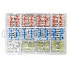 ALLCOVER 熱縮焊錫管 電線防水連接器 250入 + 收納盒套組, 1套