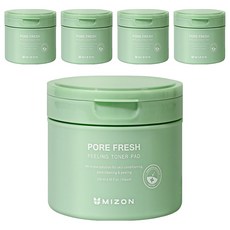 MIZON 毛孔清爽去角質化妝水棉片 60p, 60枚入, 5個