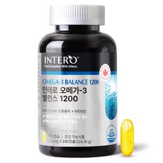 INTERO Omega-3平衡1200膠囊, 180顆, 1罐