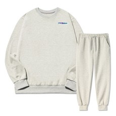 코지레이먼트 남성용 그라데이션 스몰로고 기모 맨투맨 조거 트레이닝 상하의 세트