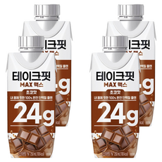 테이크핏 맥스 초코맛 드링크믹스 RTD, 250ml, 4개